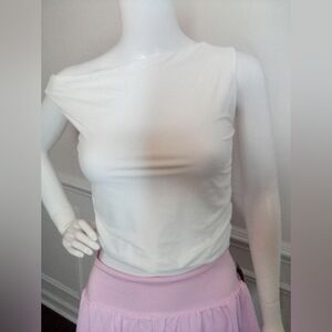 Elegant White One-Shoulder Top